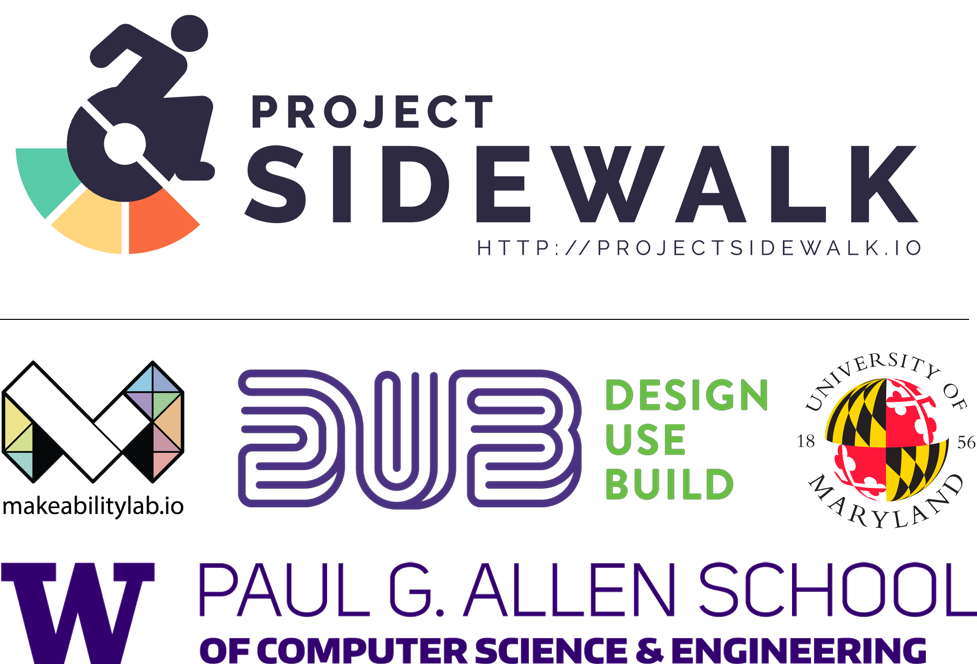 Logos of the various affiliations namely MakeabilityLab, DUB and CSE at University of Washington